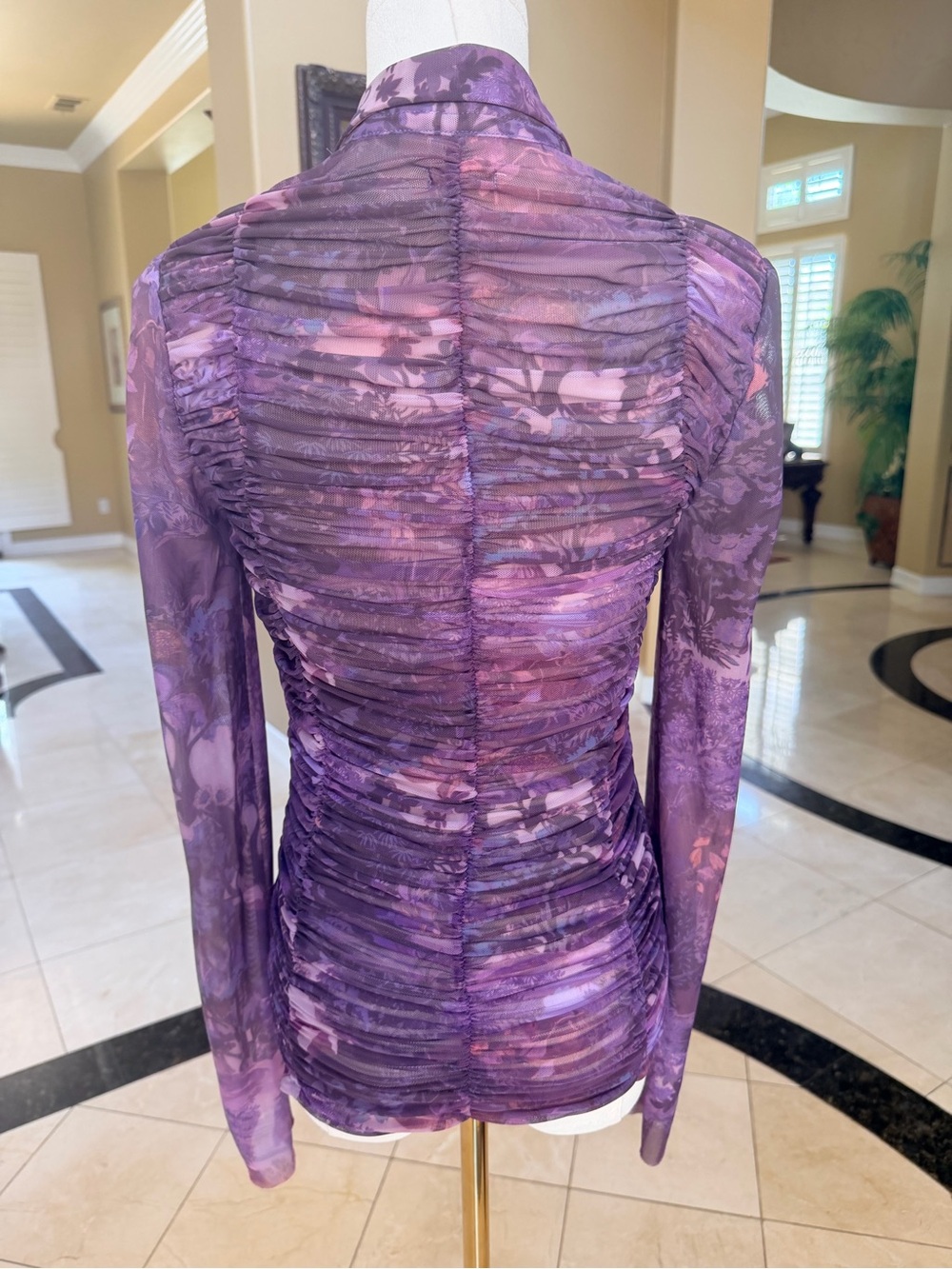 Anthropologie Pilcro Adore Ruched Button Down Top - Picture 2 of 11
